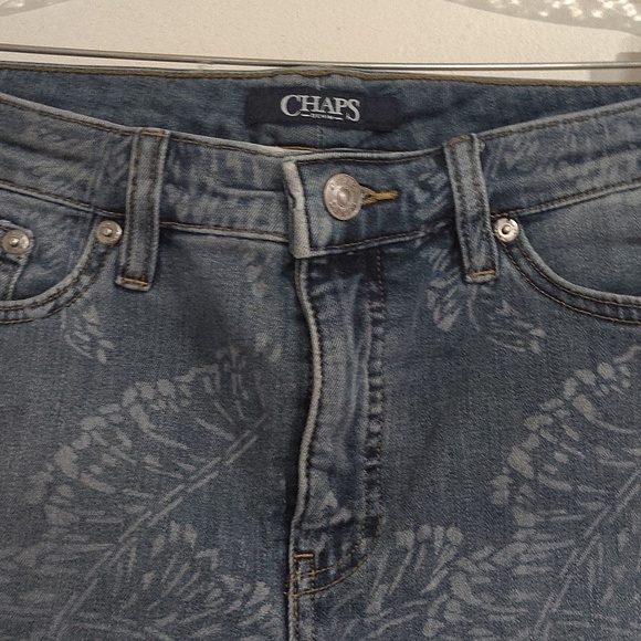 Chaps Blue Patterned Jeans - Picture 3 of 8
